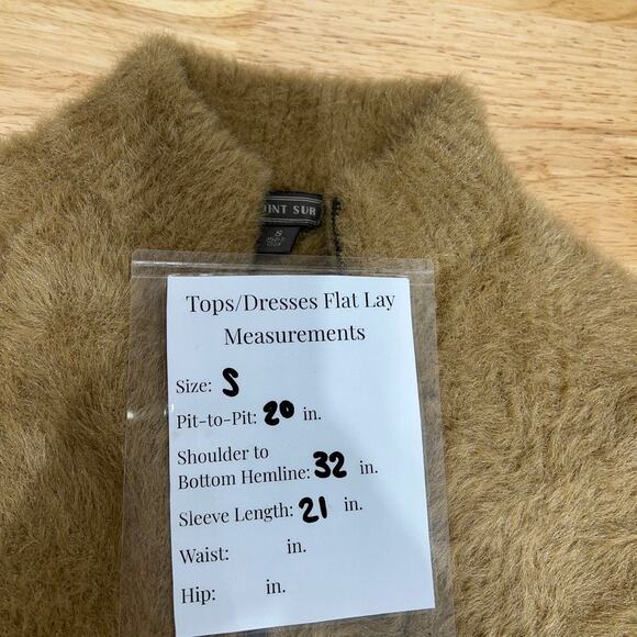 Point Sur by J Crew Sweater Size S Cardigan Teddy Bear Tunic Length Heavy Warm - Picture 9 of 9